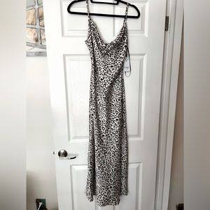 Midi leopard print dress